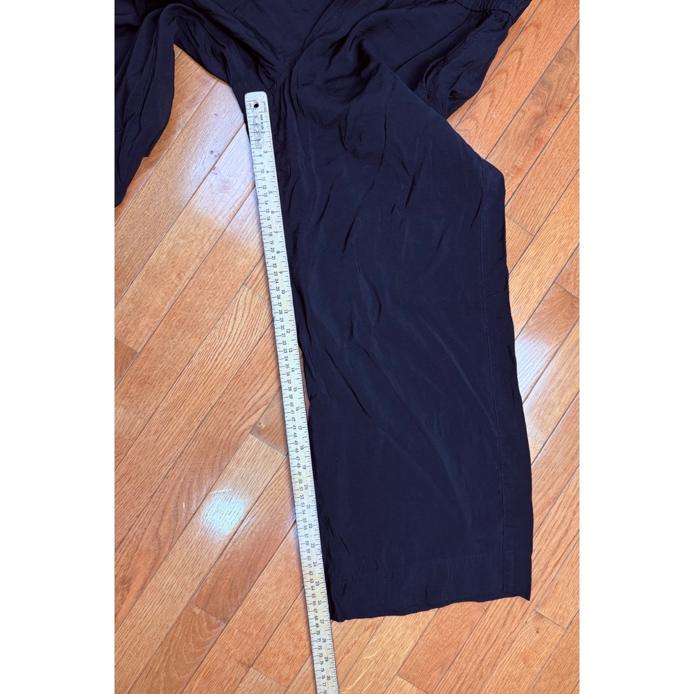 Madewell Black Lenzing Modal Wide Leg Pull On Elastic Waist Pants Small Petite - Picture 8 of 8